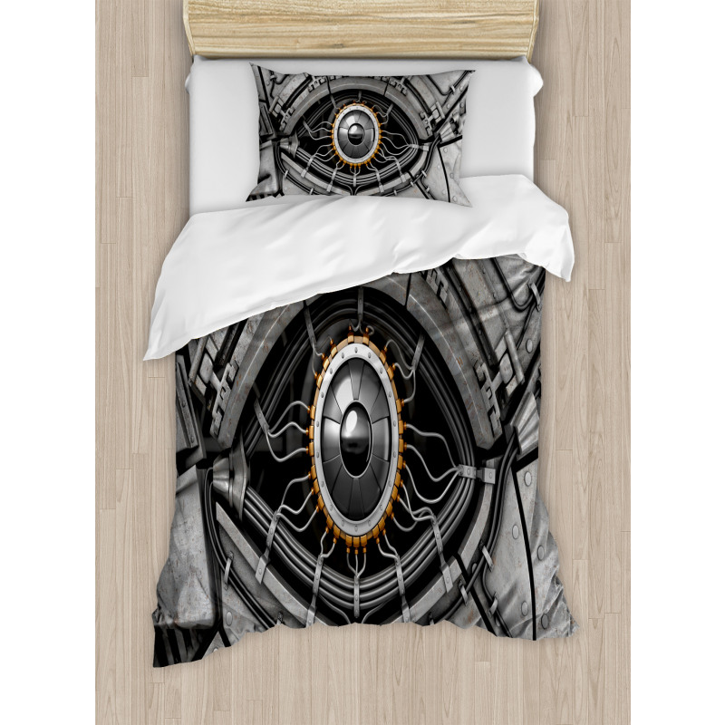 Robot Eye Wires Technology Duvet Cover Set