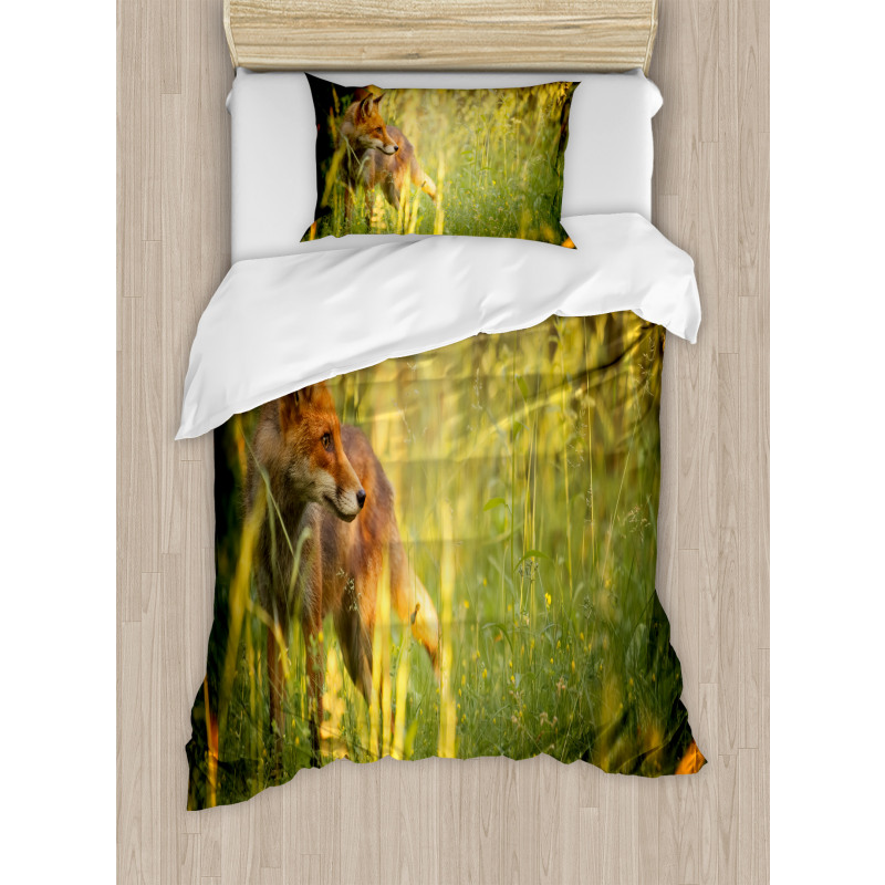 Vixen Mammal Summer Forest Duvet Cover Set