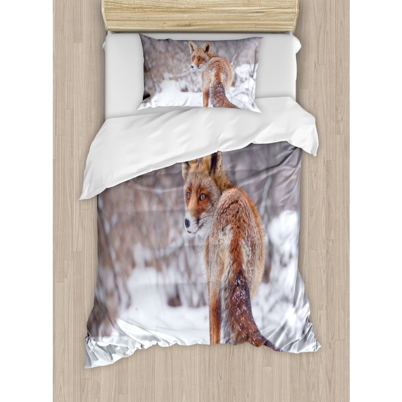Snowy Country Furry Animal Duvet Cover Set