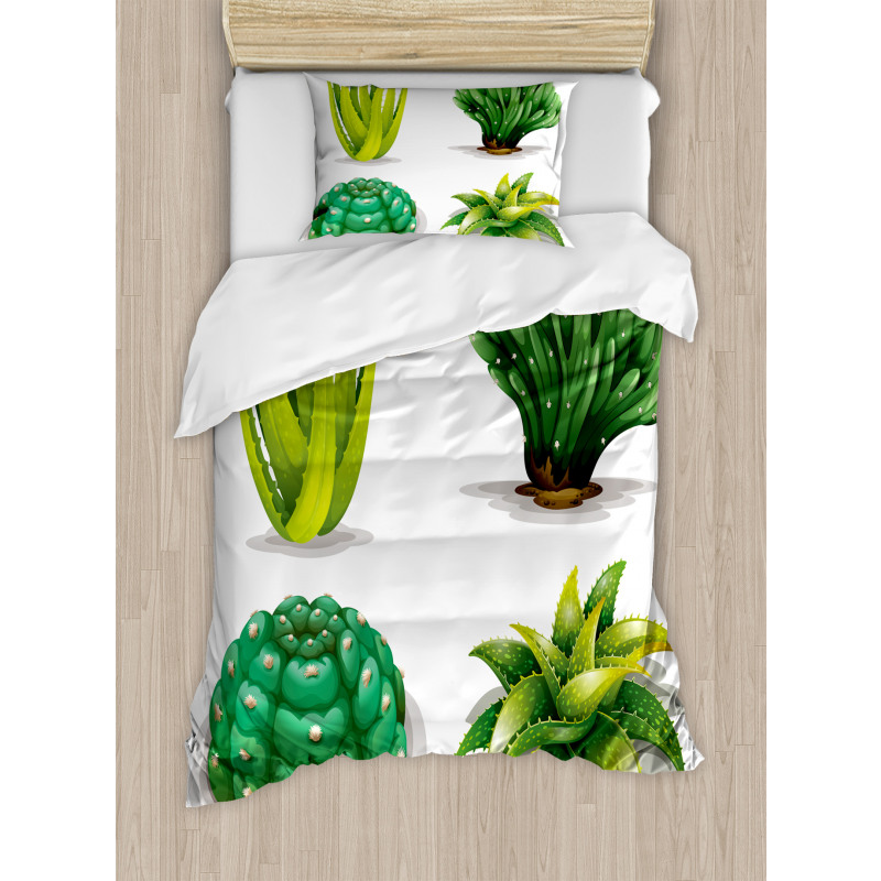 Aloe Vera Plants Cacti Duvet Cover Set
