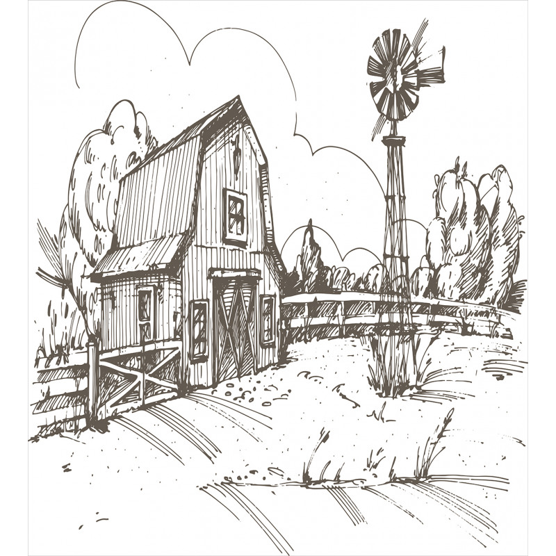 Rustic Farmhouse Barn Duvet Cover Set