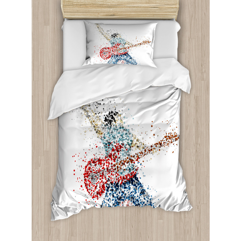 Guitarist Dots Duvet Cover Set