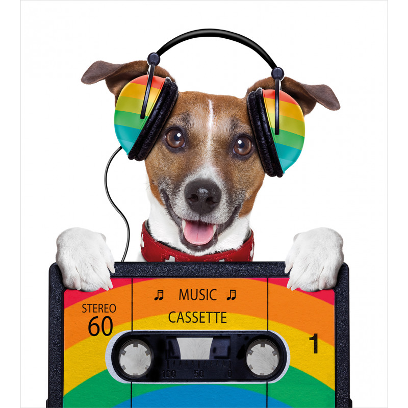 Dog Headphones Duvet Cover Set