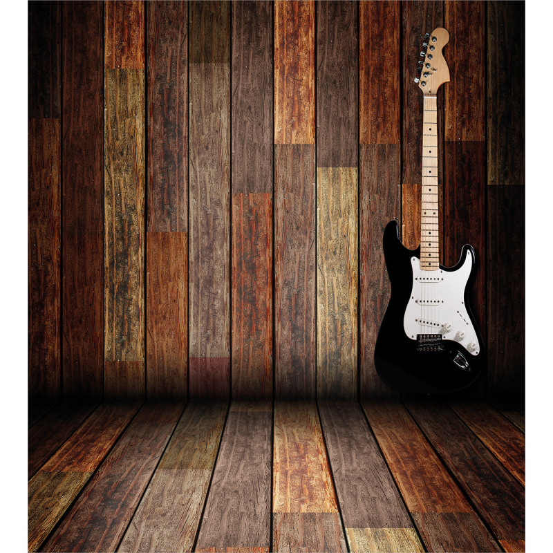 Guitar Wood Room Duvet Cover Set