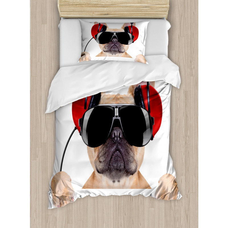 DJ Bulldog Music Duvet Cover Set