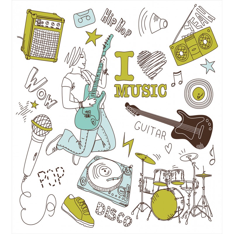 Love Music Sketch Duvet Cover Set