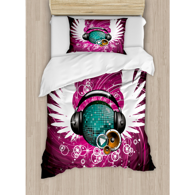 Disco Ball Music Duvet Cover Set