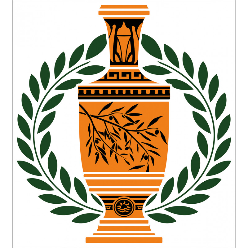 Greek Vase Laurel Duvet Cover Set