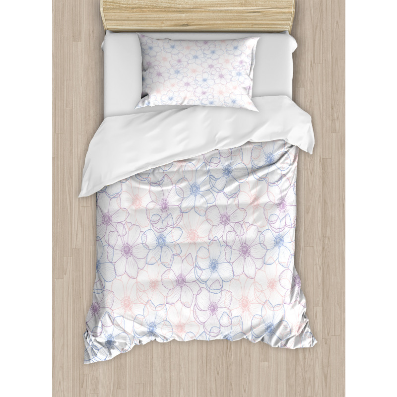 Pastel Petals Duvet Cover Set