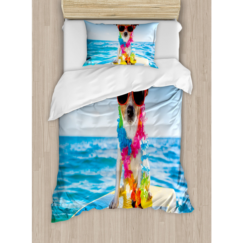 Dog in the Ocean Duvet Cover Set