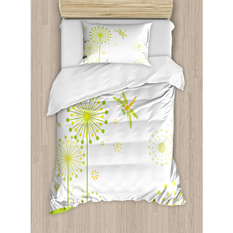 Spring Dandelion Art Duvet Cover Set