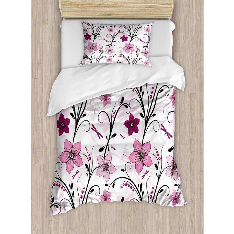 Shabby Plant Florets Duvet Cover Set