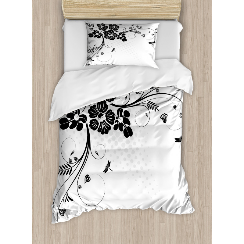 Fern Plants Floral Duvet Cover Set