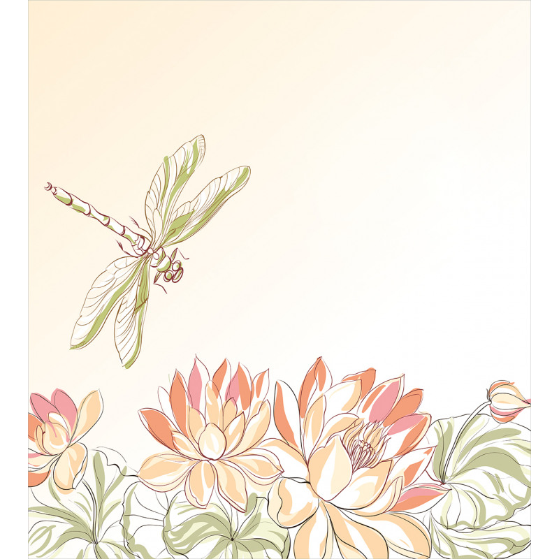 Lotus Flower Field Duvet Cover Set