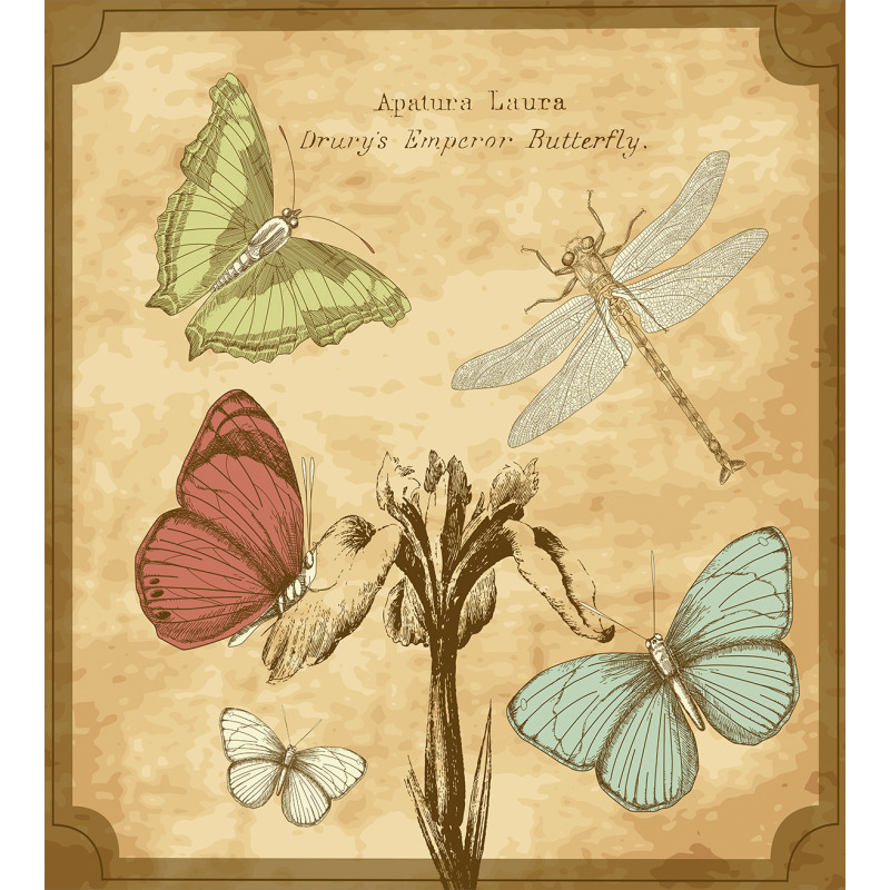 Retro Butterflies Art Duvet Cover Set