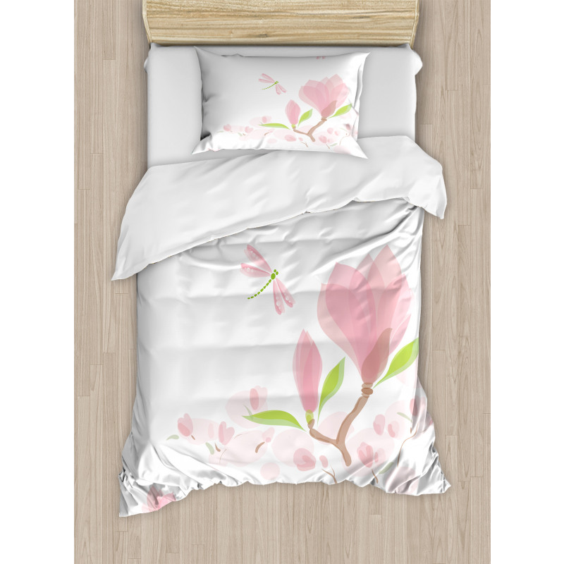 Soft Magnolia Leaves Duvet Cover Set