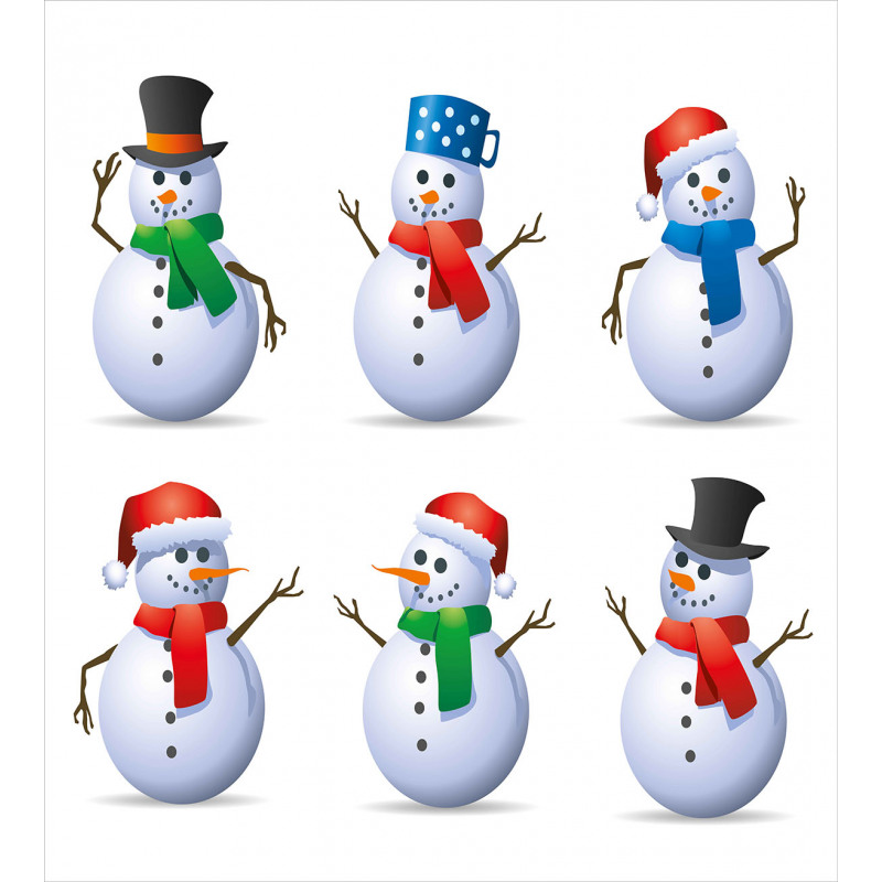 Snowmen with Hats Duvet Cover Set