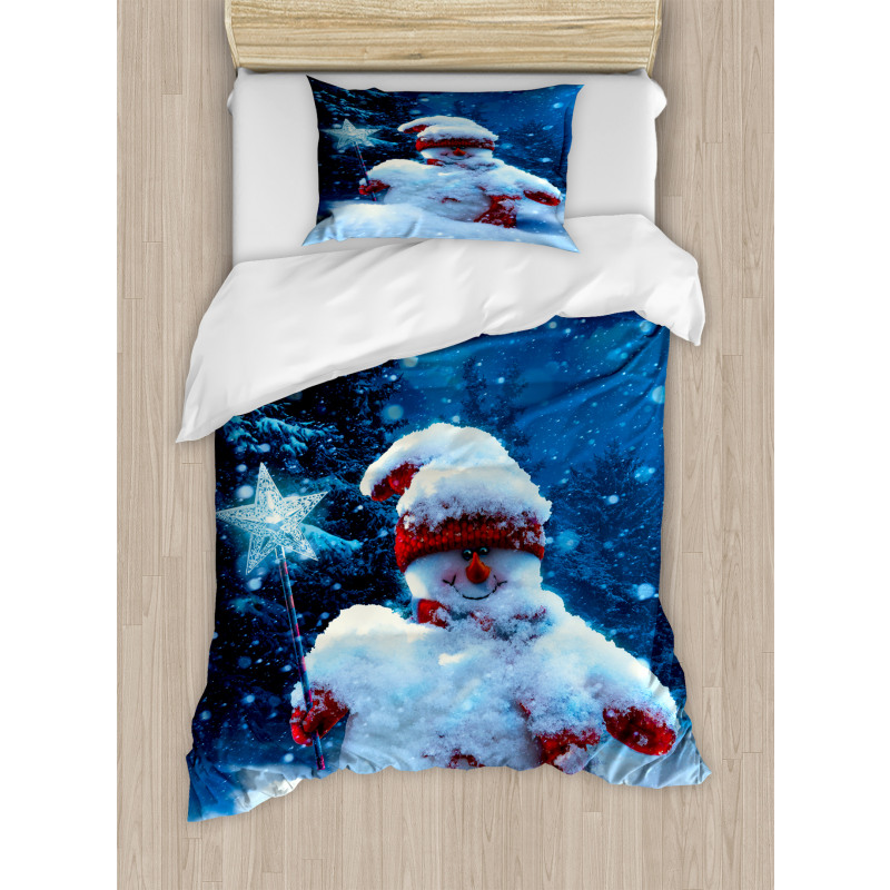Snowman Magic Wand Duvet Cover Set