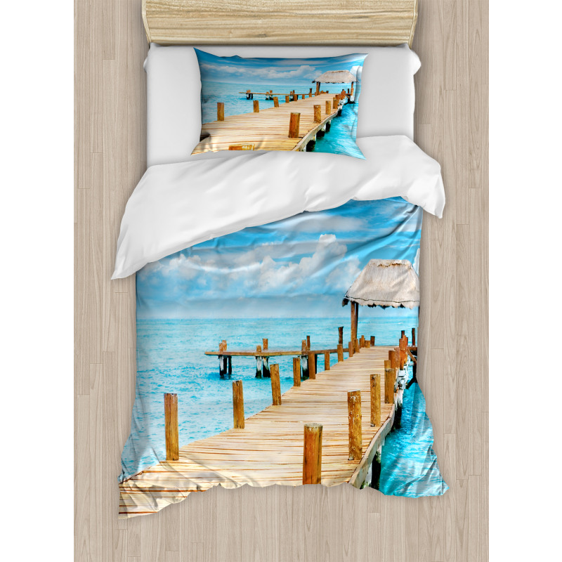 Tropic Seascape Wooden Jetty Duvet Cover Set