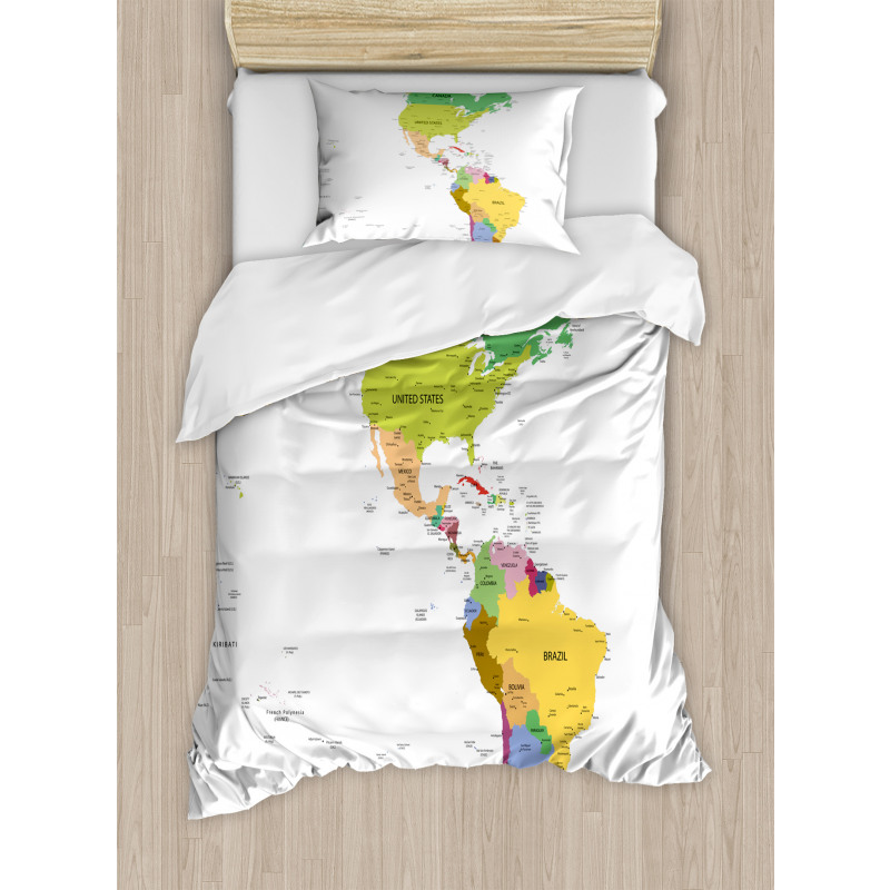 South and North America Duvet Cover Set