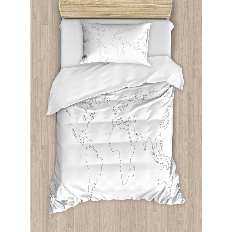 Simple Outline Abstract Duvet Cover Set