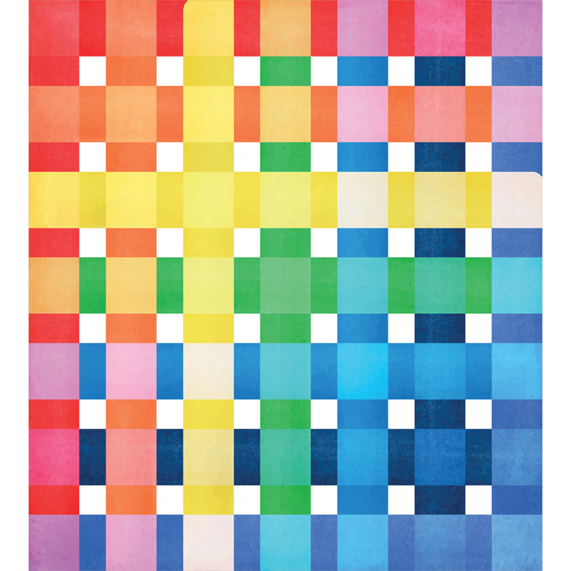 Rainbow Squares Art Duvet Cover Set