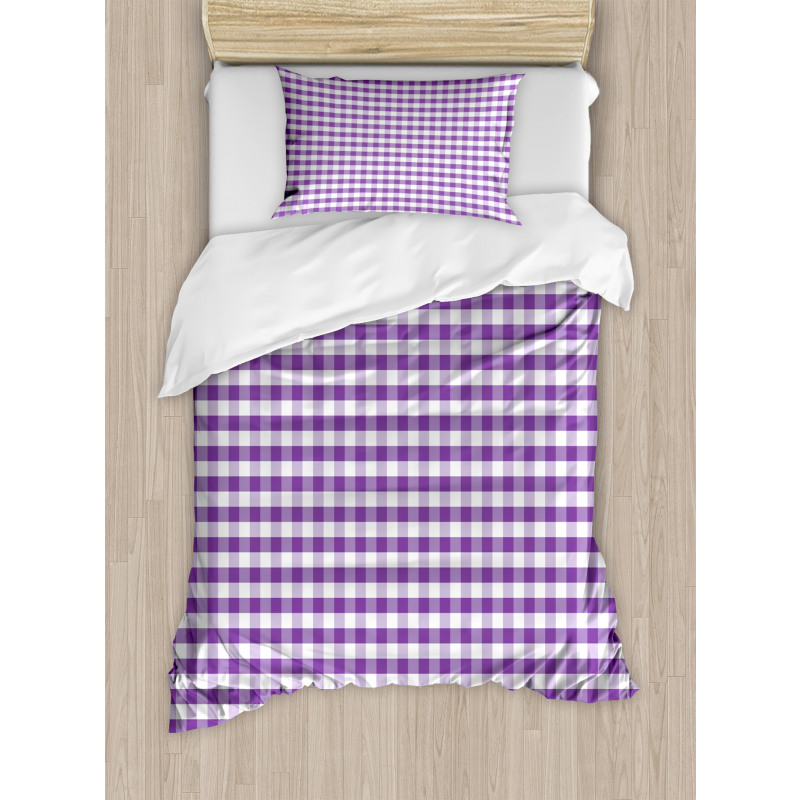 Gingham Vintage Style Duvet Cover Set