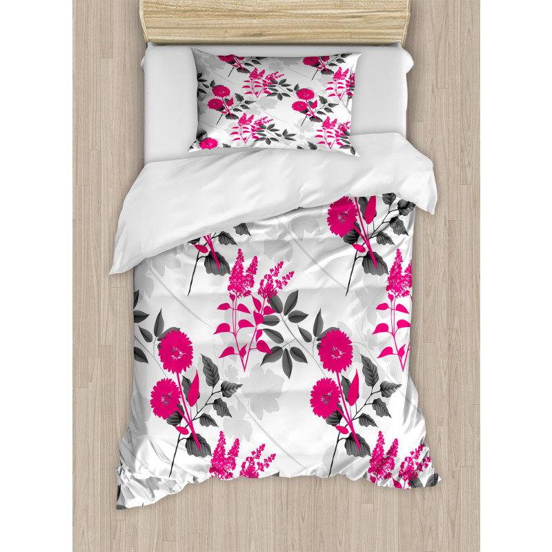 Nostalgic Leaf and Flowers Duvet Cover Set