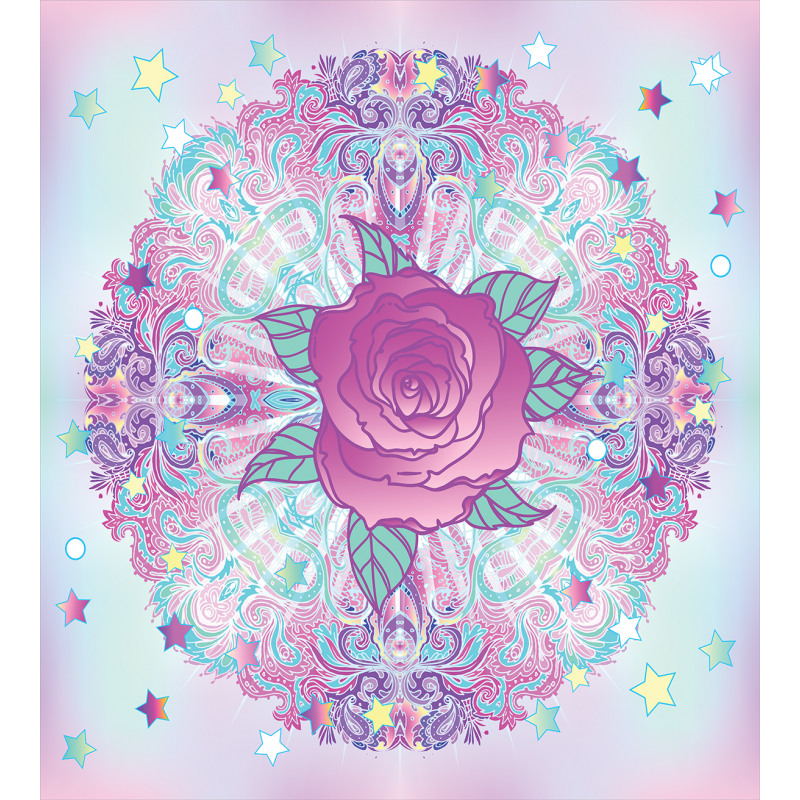 Psychedelic Rose Mandala Duvet Cover Set