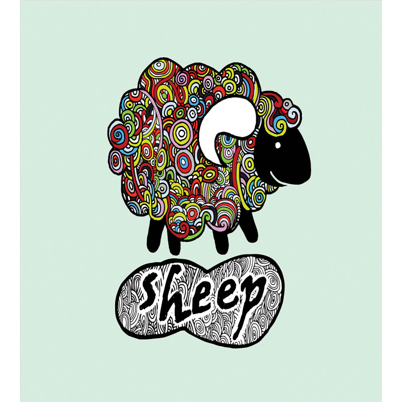 Hipster Doodle Fun Sheep Duvet Cover Set