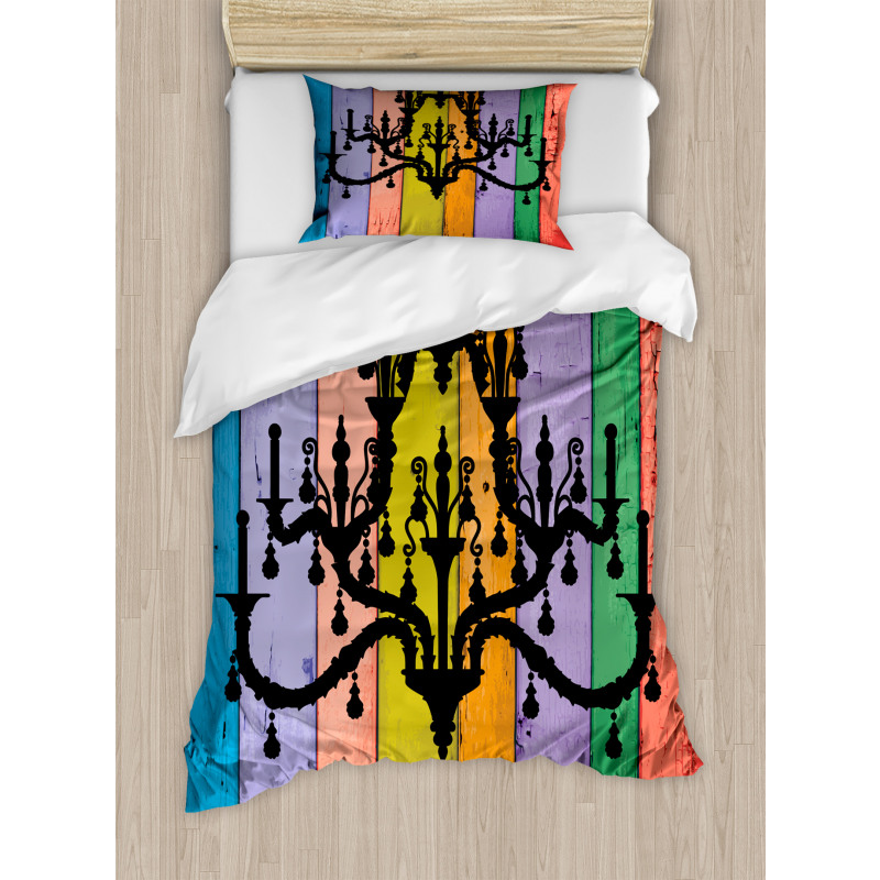 Vertical Wooden Planks Duvet Cover Set