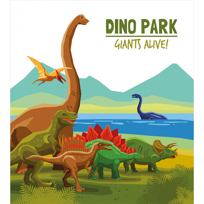 Dino Park Alive Theme Duvet Cover Set
