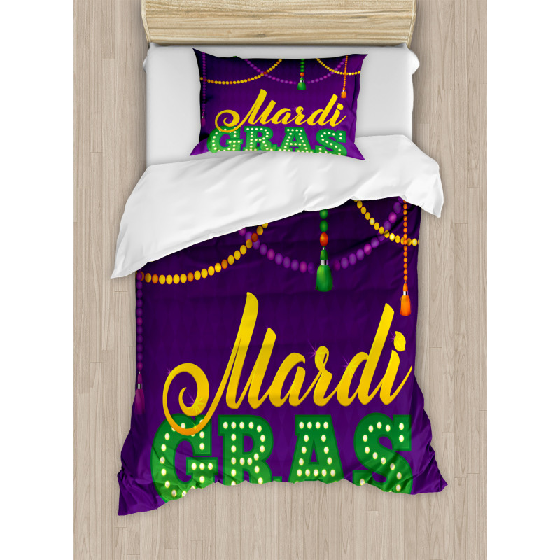 Vivid Beads Tassels Duvet Cover Set