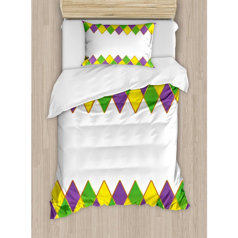 Carnival Colors Grid Duvet Cover Set