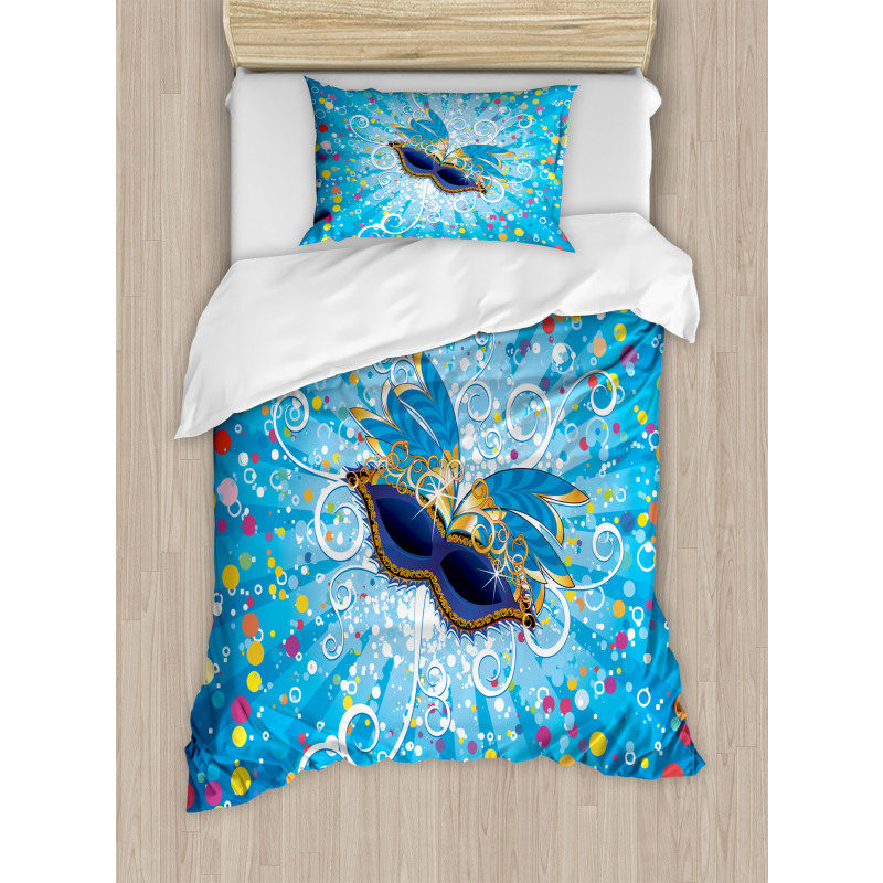 Colorful Dots Swirls Duvet Cover Set