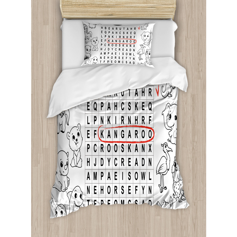 Animal Names Duvet Cover Set