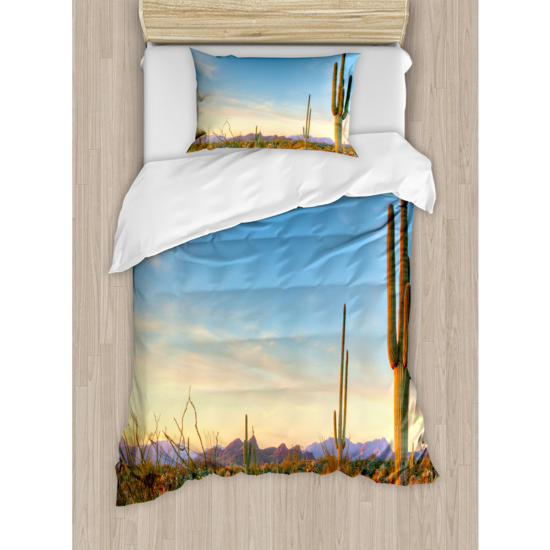 Sonoran Desert Sunset Duvet Cover Set