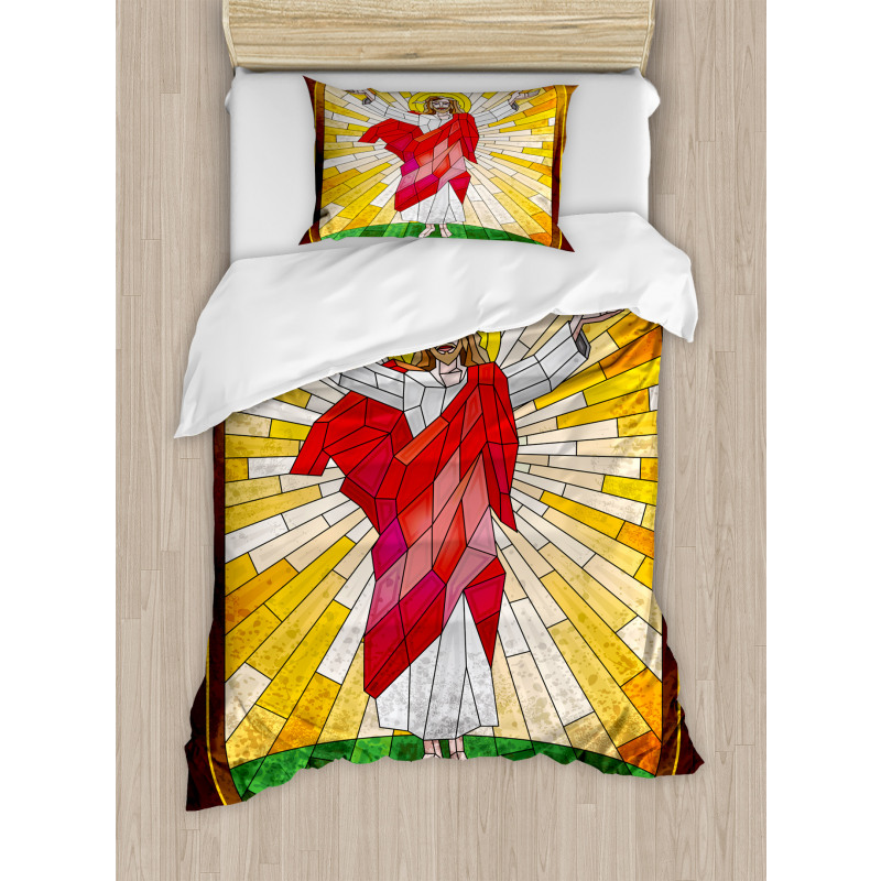 Stained Glass Design Paint Duvet Cover Set