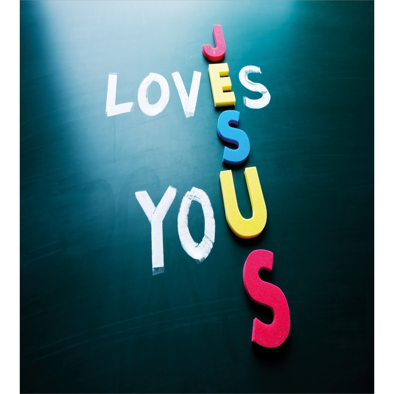 He Loves You Phrase Colorful Duvet Cover Set