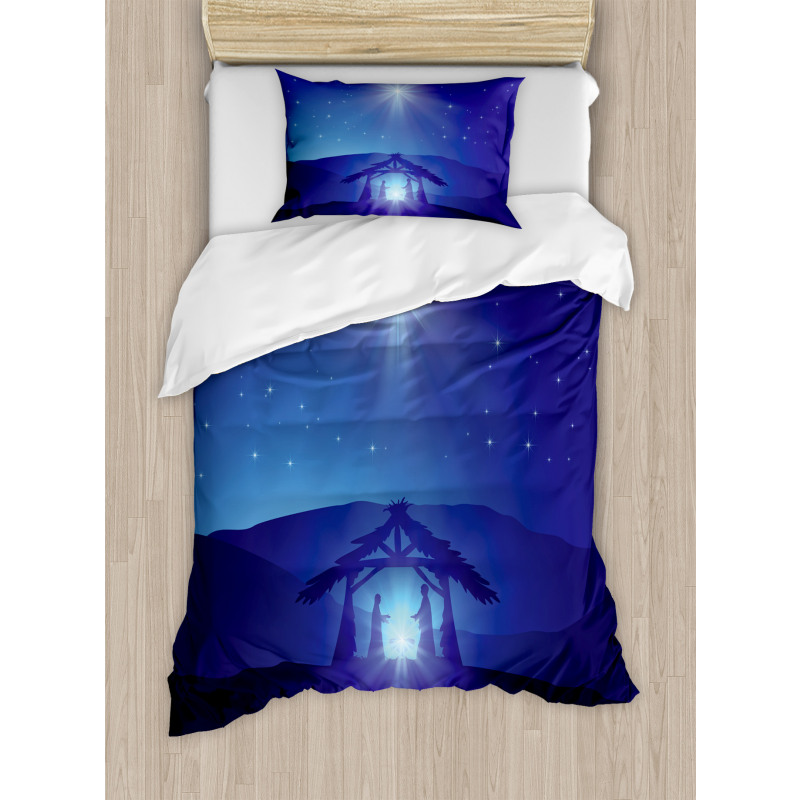 Night Sky and Bethlehem Duvet Cover Set