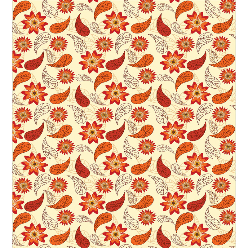 Red Retro Poppy Flowers Duvet Cover Set