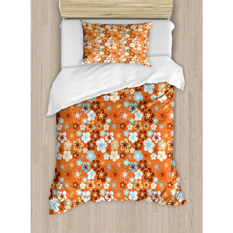 Doodle Summer Flora Duvet Cover Set