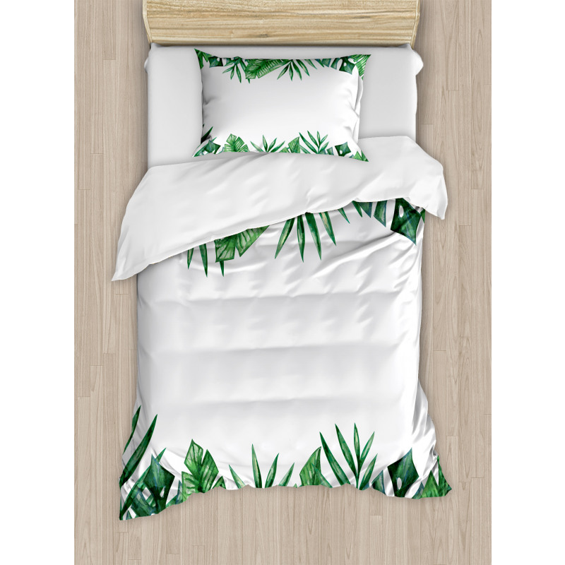 Forest Leaves Frame Duvet Cover Set