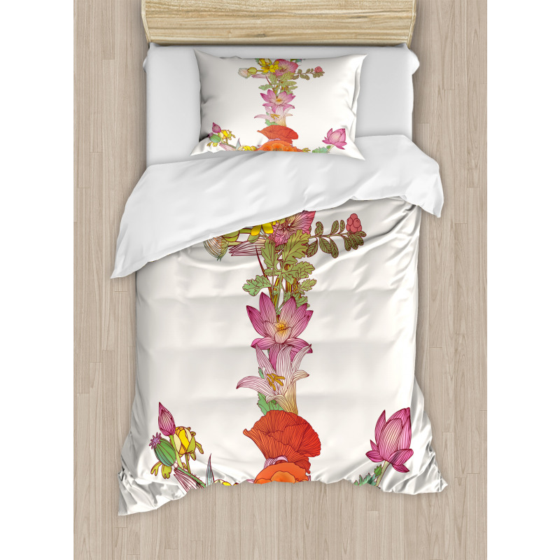 Spring Flowers Blooming Duvet Cover Set