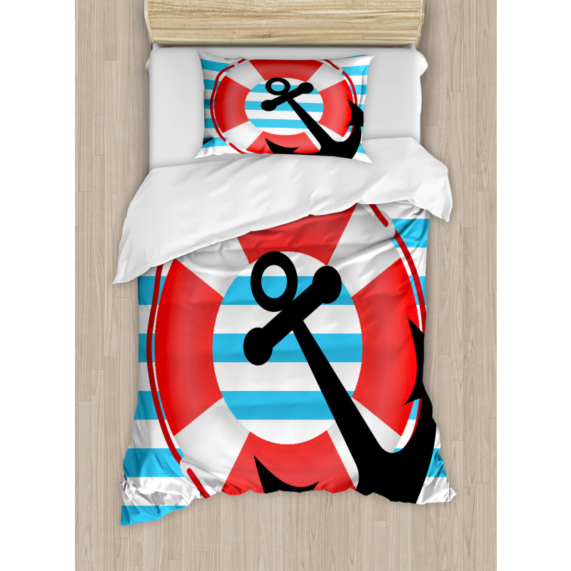 Lifebuoy Anchor Design Duvet Cover Set