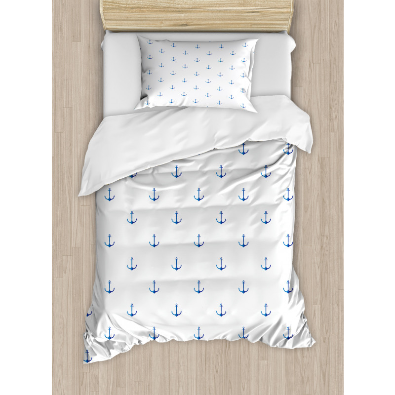 Vivid Blue Anchor Duvet Cover Set