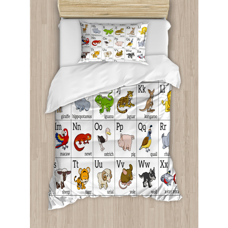 Alphabet Chart Duvet Cover Set