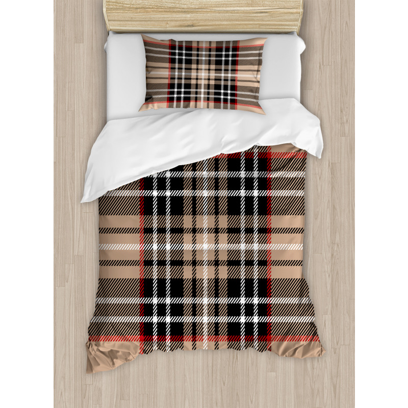 Classic British Plaid Duvet Cover Set