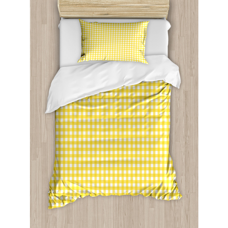 Retro English Yellow Duvet Cover Set