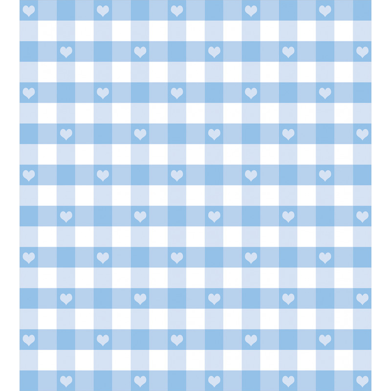 Gingham with Hearts Duvet Cover Set